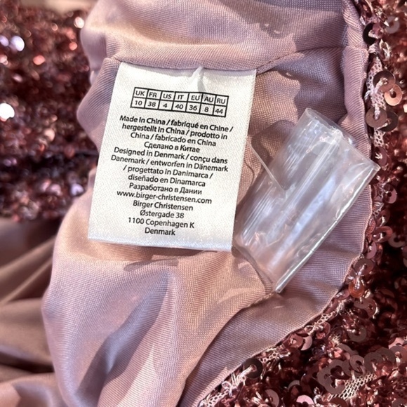 ROTATE Birger Christensen Aurelia Rapture Rose Sequin-Embellished Top - Picture 12 of 13